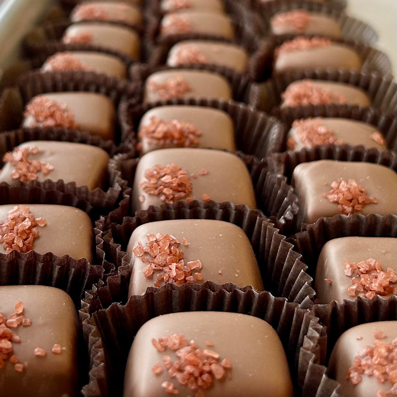 Virginia Maple Caramels on a tray