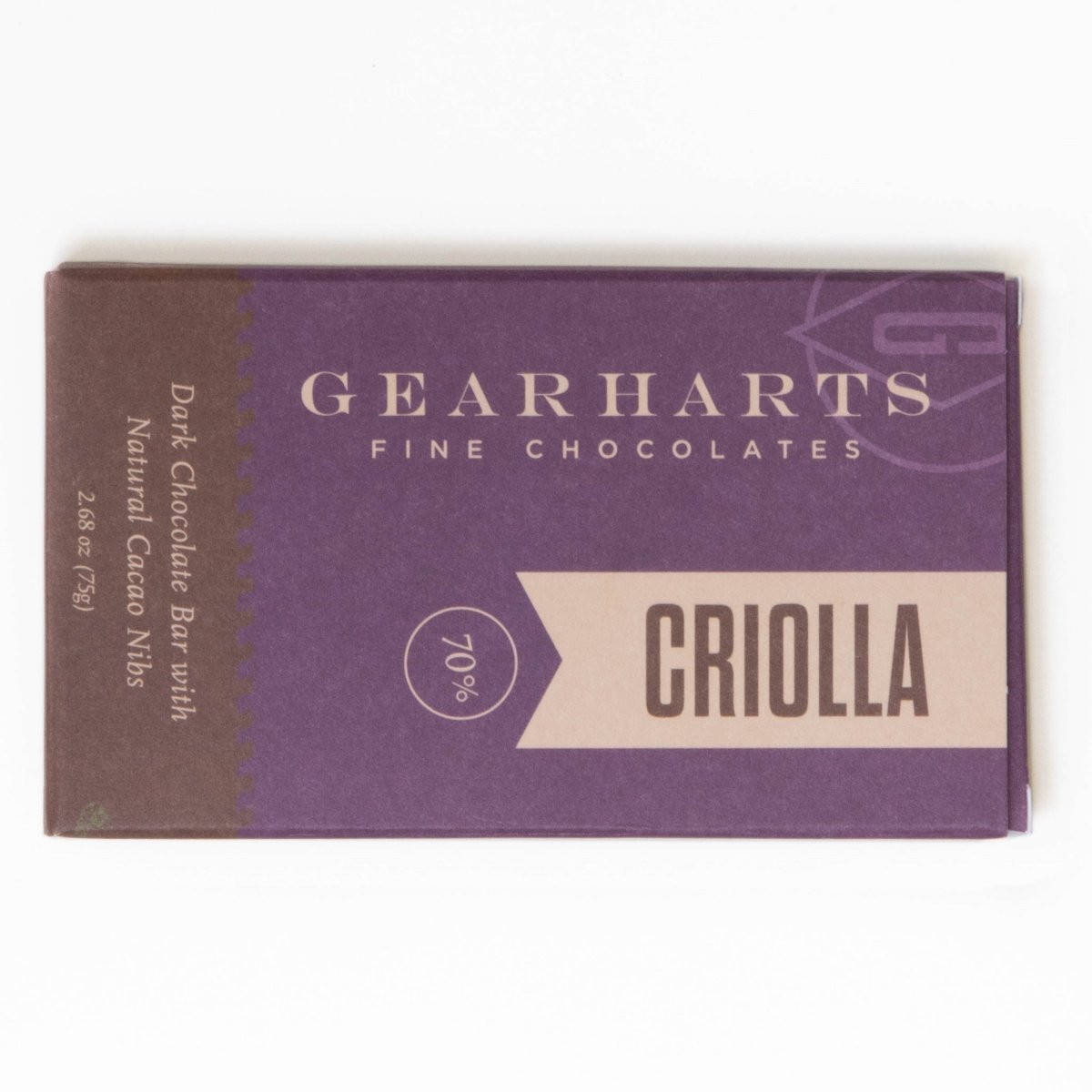 Handmade Chocolate Bar- Criolla Bar - Gearharts Fine Chocolates