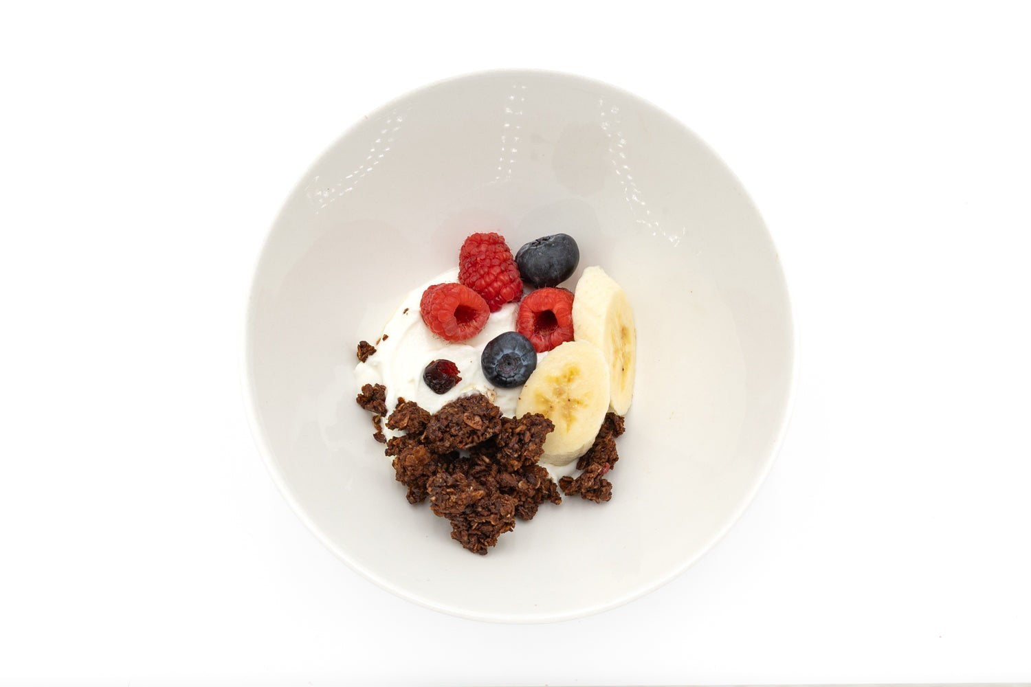 Bowl of chocolate granola