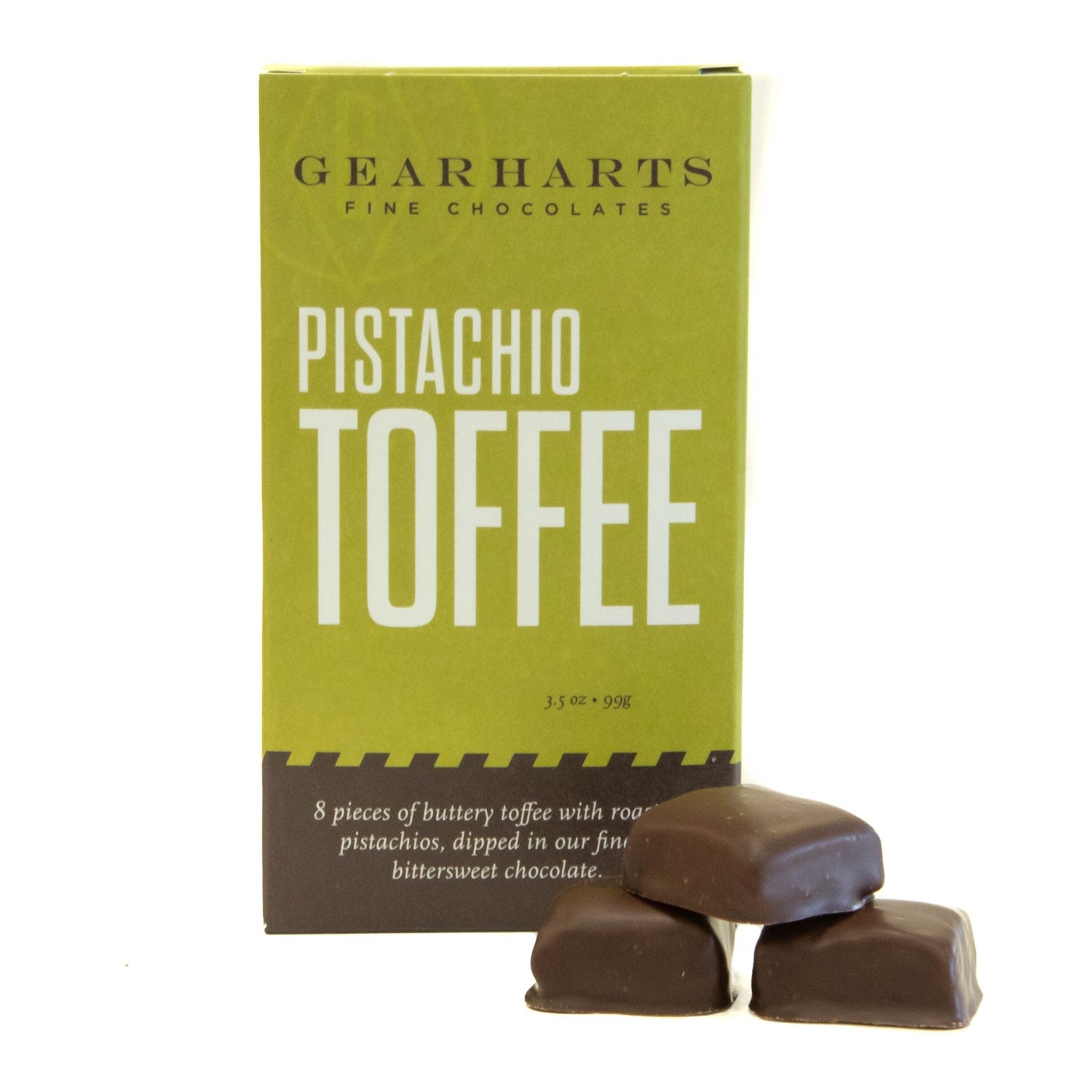Chocolate Dipped Pistachio Toffee